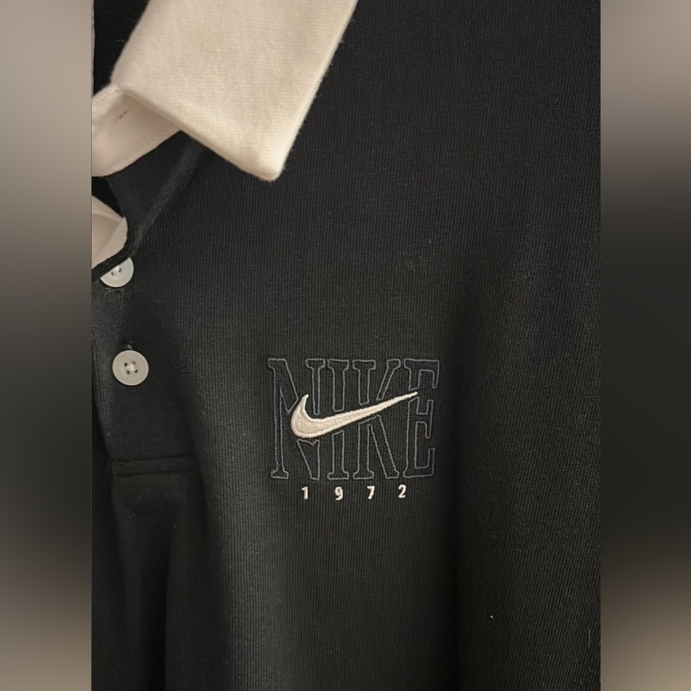 NIKE WOMENS ESSENTIAL OVERSIZED LONG-SLEEVE POLO - Picture 4 of 6